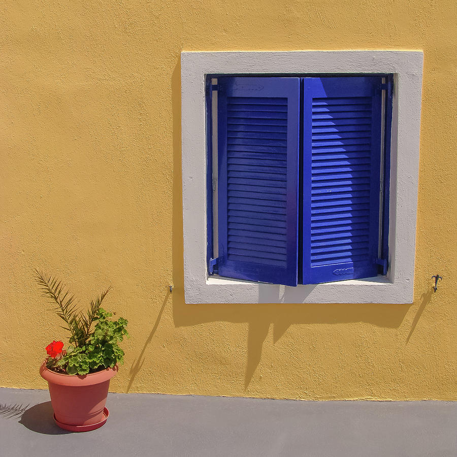Window in Santorini, Greece Photograph by David Morehead