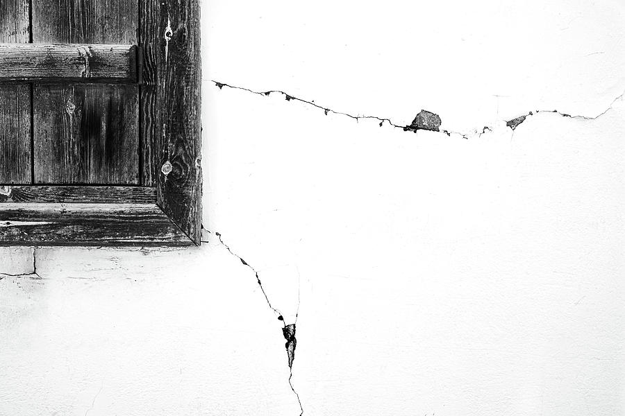 Window on white wall abstract details  Photograph by Michalakis Ppalis