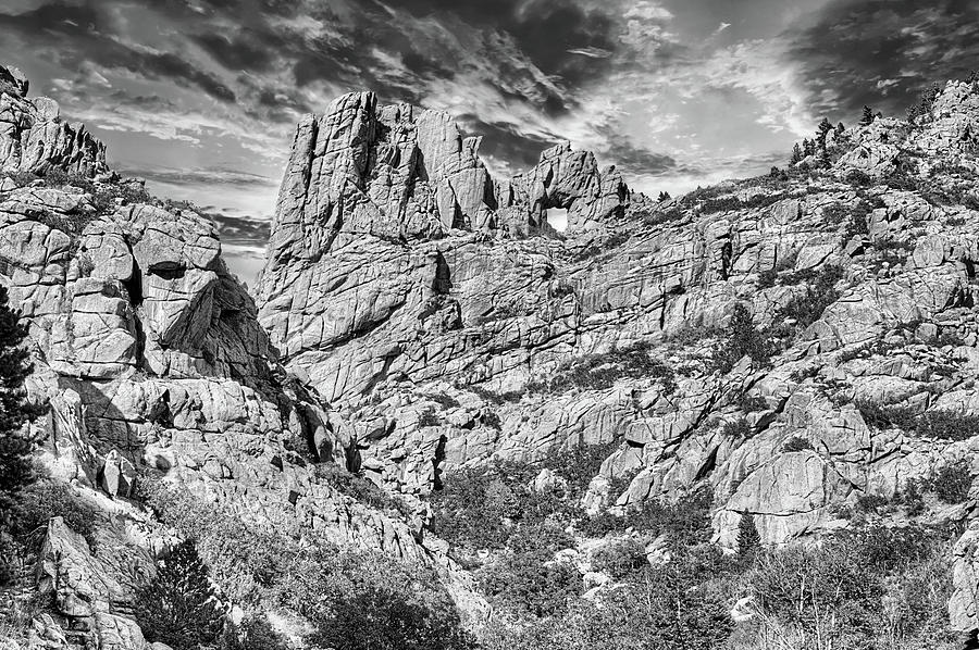 Window Rock Black and White Photograph by JC Findley