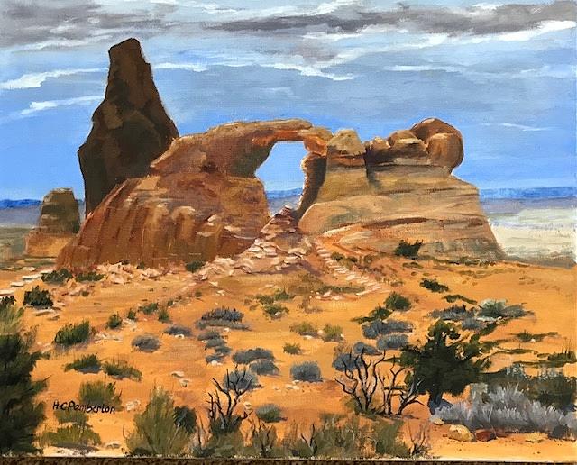 Window Rock Painting By Helen Pemberton - Fine Art America