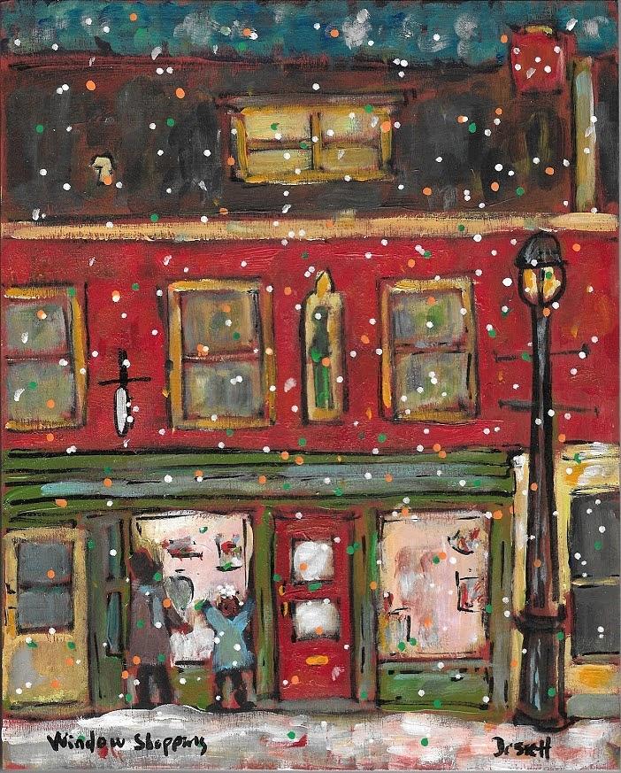 Window Shopping Painting by David Dossett