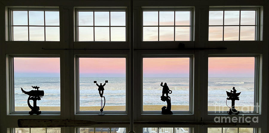 Window Silhouettes at Sunset on the Ocean 3692 Photograph by Jack Schultz