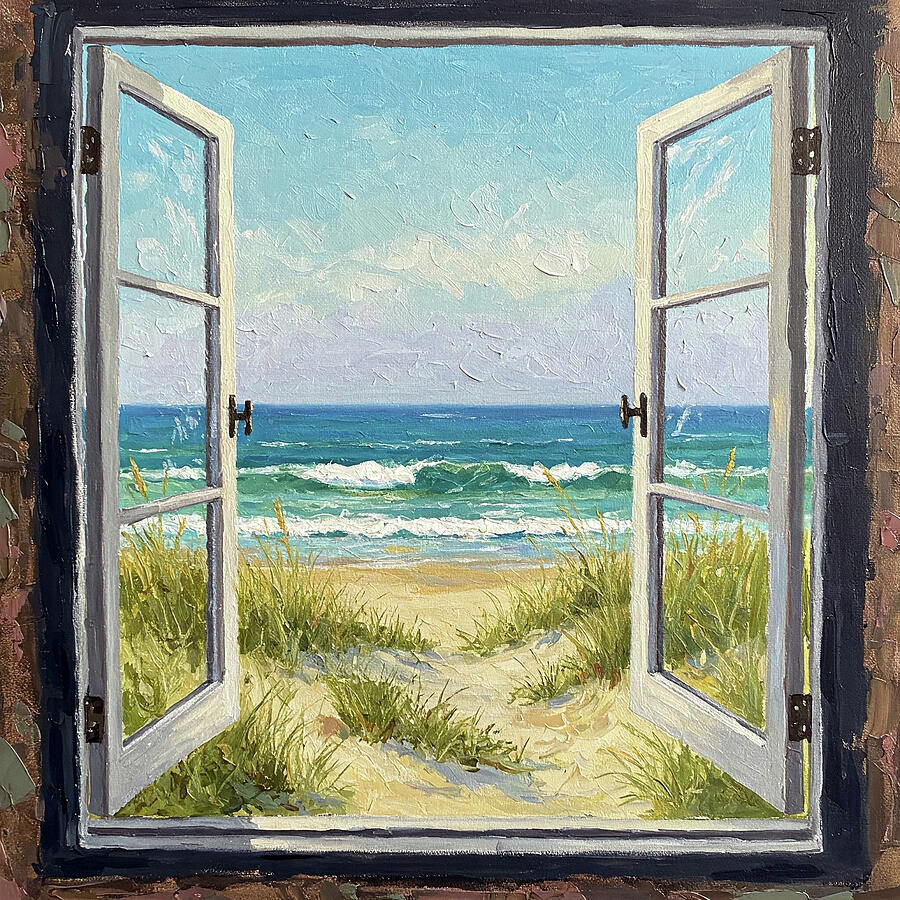 Window to Summer Painting by Alex Mir Window to Summer Painting by Alex Mir