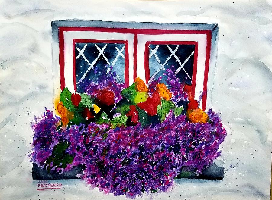 Window Treatment  Painting by Ann Frederick