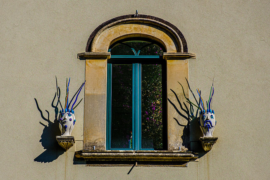 Window with decoration in Taormina Sicily Italy Photograph by Finn Bjurvoll Hansen