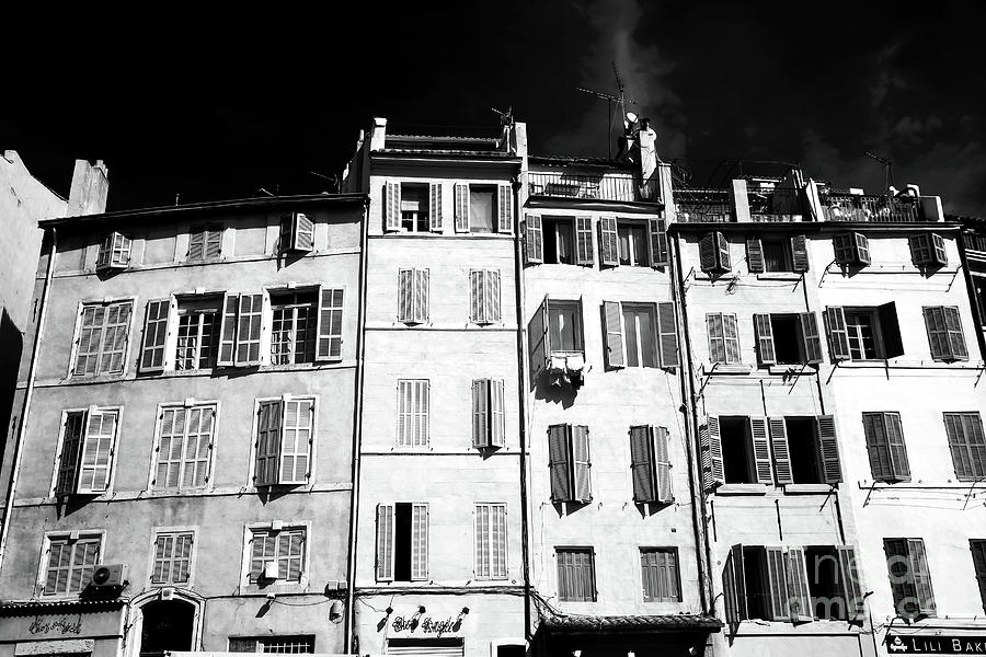 Windows in Marseille Infrared Photograph by John Rizzuto