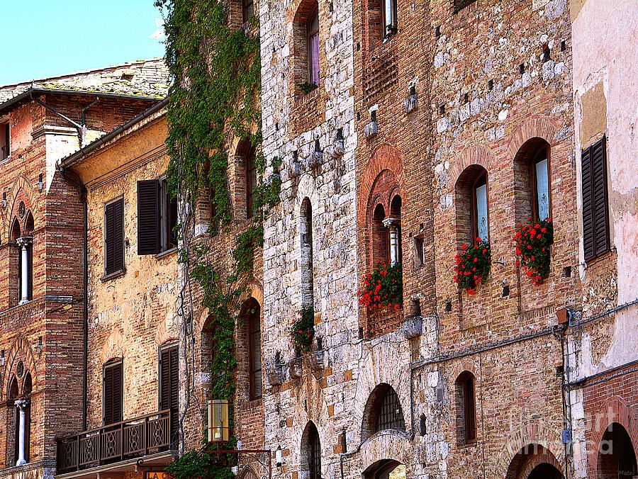 Windows in San Gimignano Photograph by Ramona Matei