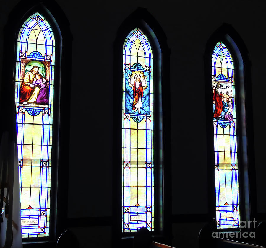 Windows Inside The Weirsdale Presbyterian Church Photograph by D Hackett