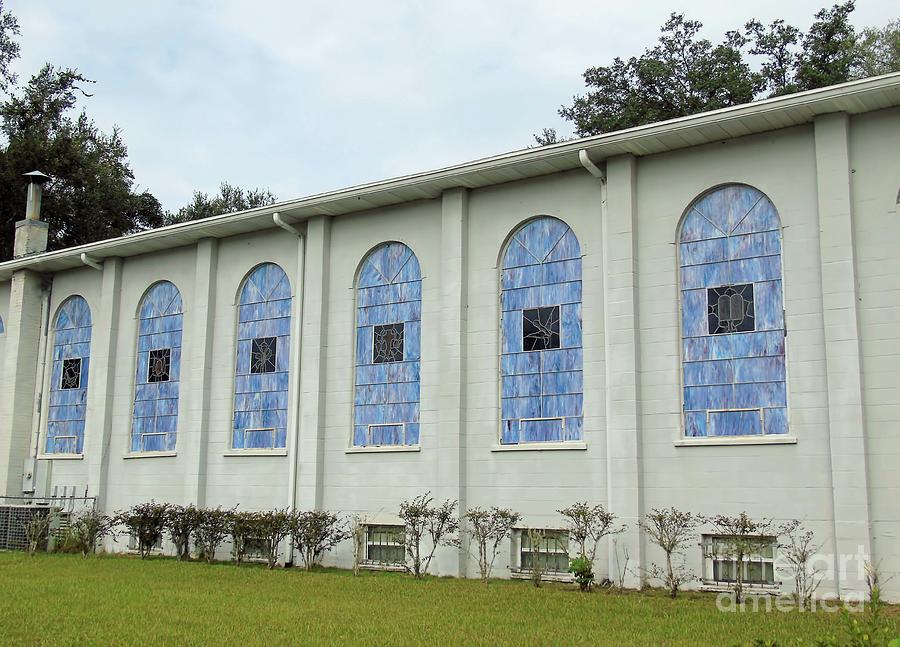 Windows of the Reddick United Baptist Church Photograph by D Hackett