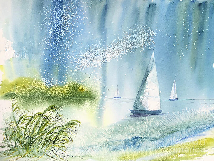 Seascape -- Winds Up, Lets Sail Painting by Catherine Ludwig Donleycott