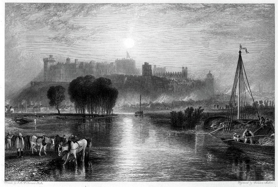 Windsor Castle, Berkshire Engraving By William Miller After J M W Turner Painting