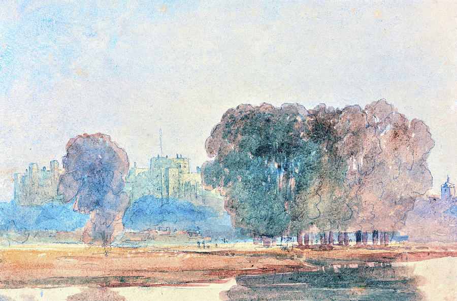 David Cox Painting - Windsor Castle from the Brocas - Digital Remastered Edition by David Cox