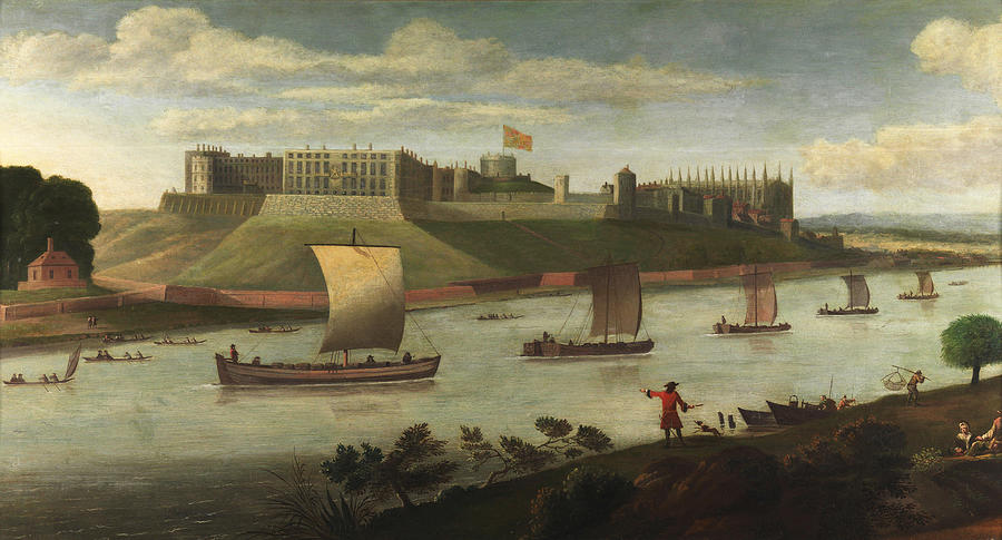 Castle Painting - Windsor Castle from the Buckinghamshire Bank  by Unknown artist