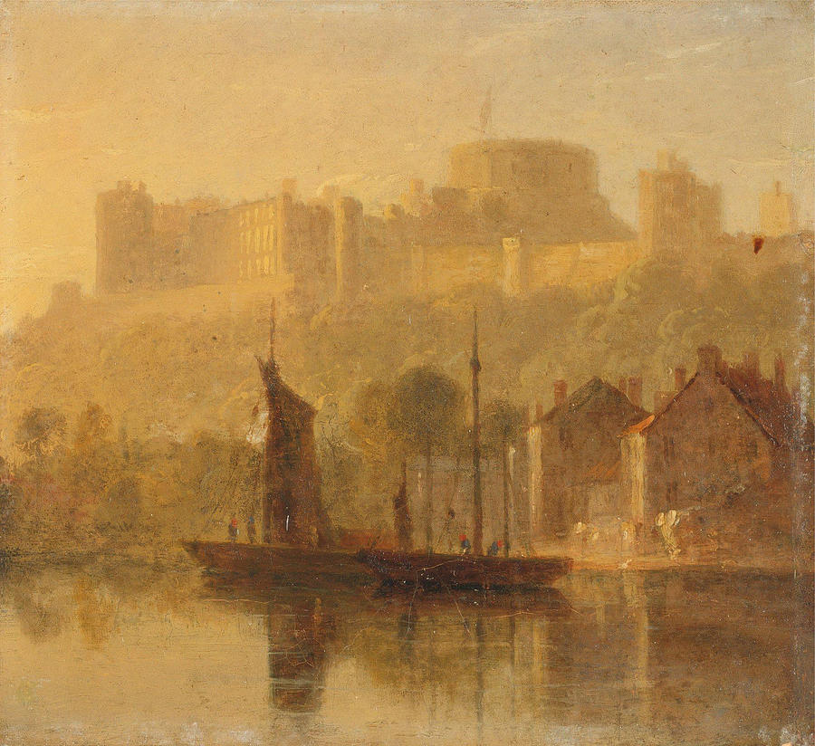 William Daniell Painting - Windsor Castle from the Thames  by William Daniell