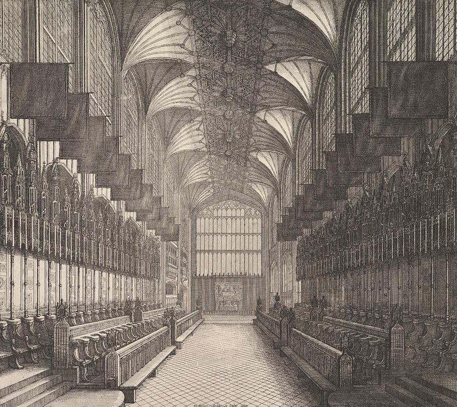 Windsor Castle, St. Georges Chapel, Choir Relief by Wenceslaus Hollar
