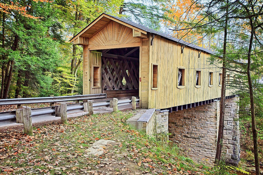 Fall Photograph - Windsor Covered Bridge by Marcia Colelli