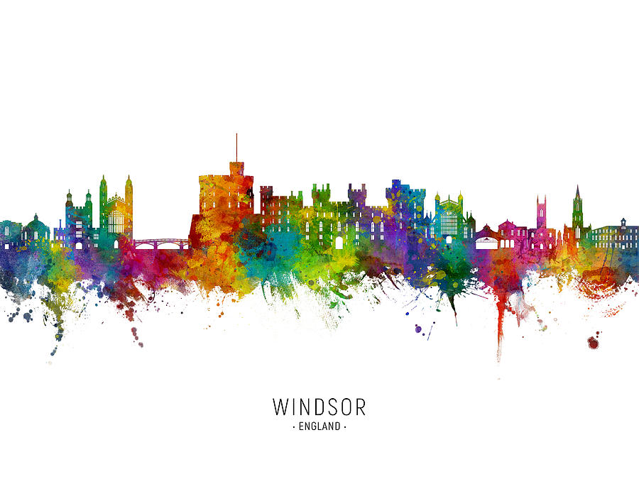 Windsor England Skyline #06 Digital Art by Michael Tompsett