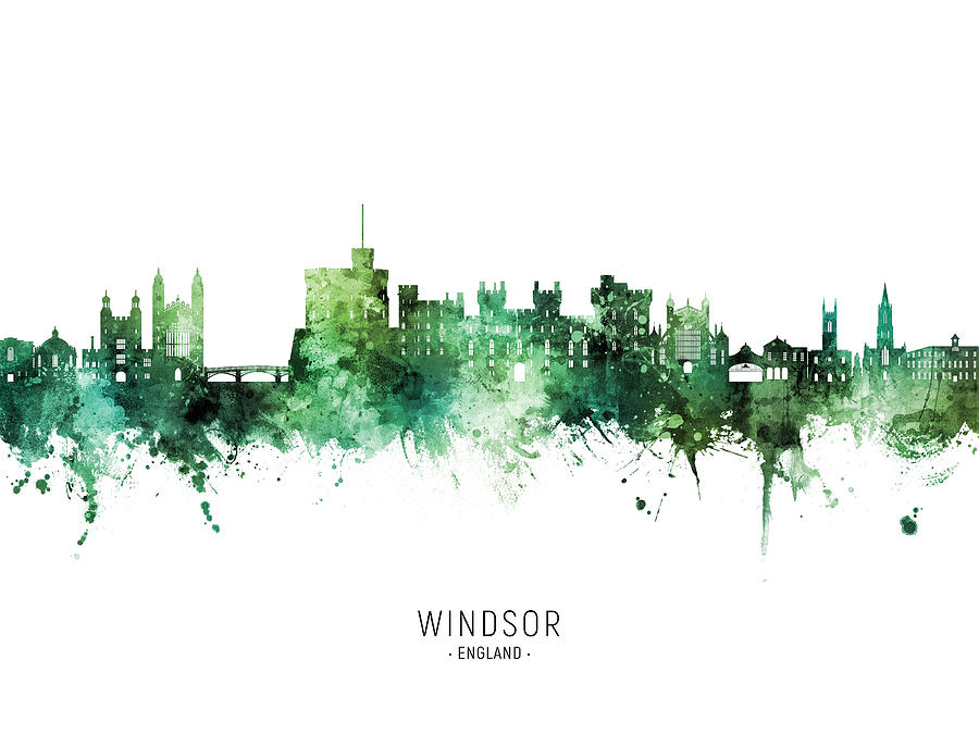 Skyline Digital Art - Windsor England Skyline #13 by Michael Tompsett
