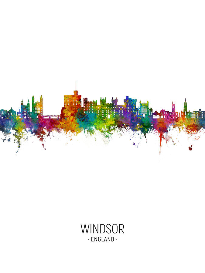 Windsor England Skyline #28 Digital Art by Michael Tompsett