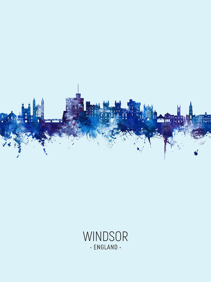 Windsor England Skyline #30 Digital Art by Michael Tompsett