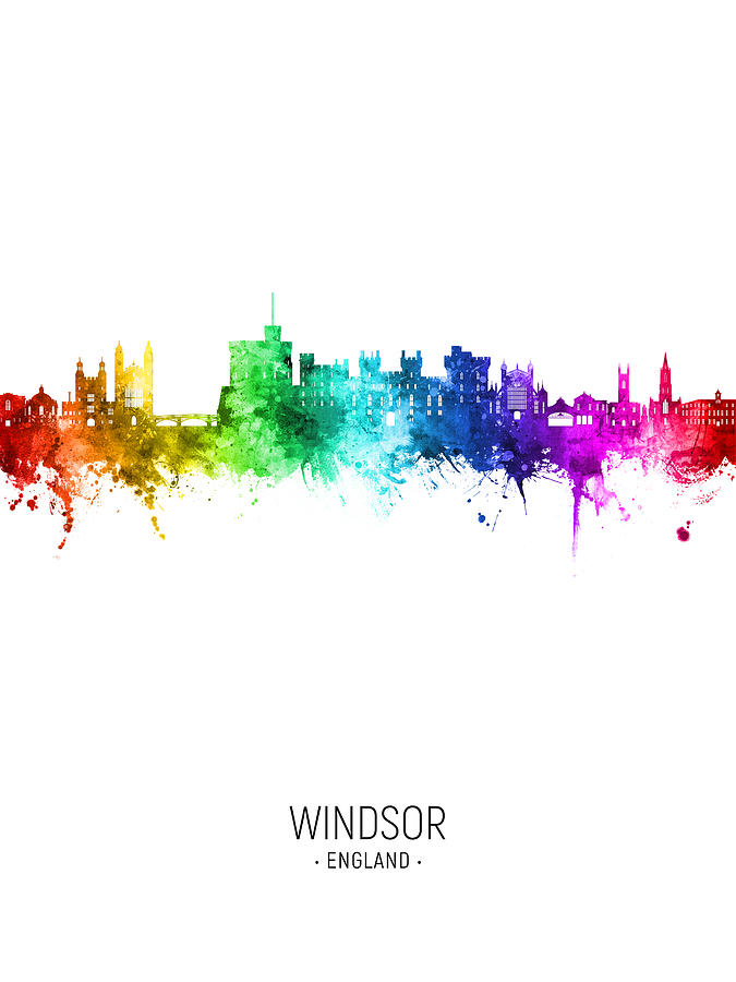 Windsor England Skyline #31 Digital Art by Michael Tompsett