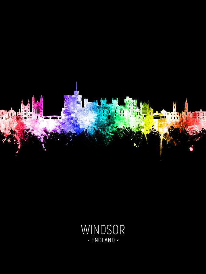 Windsor England Skyline #34 Digital Art by Michael Tompsett