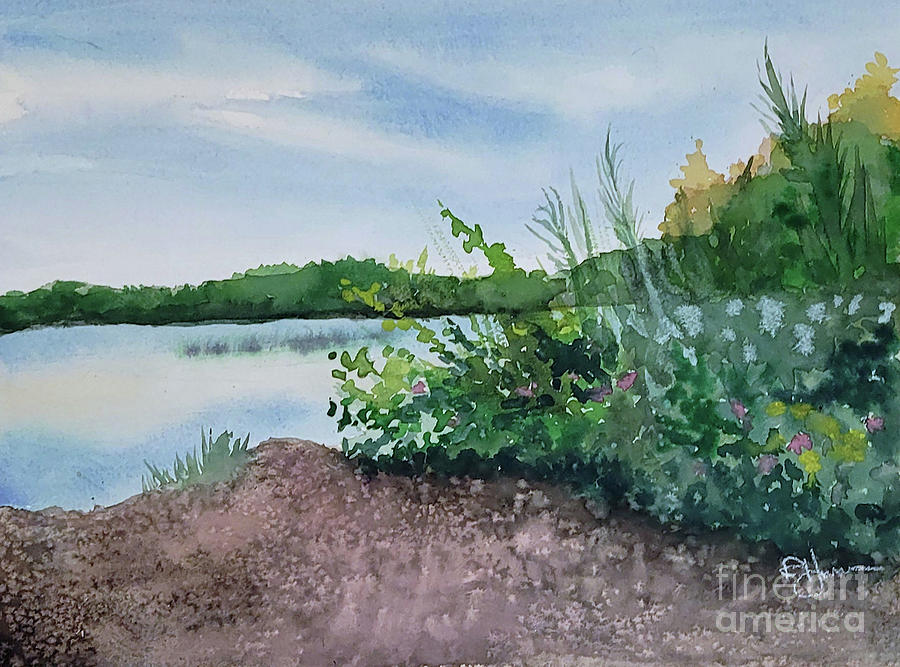 Windsor Lake in Summer Painting by Rachel Bochnia