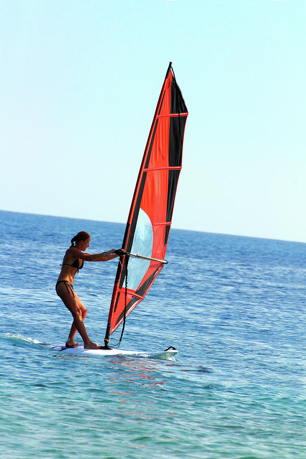 Windsurf - Surfer Girl Photograph by Mikhail Kokhanchikov