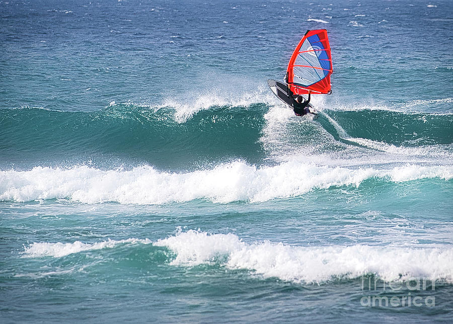 Windsurfer At Hookipa Beach Maui Photograph by Michele Hancock ...