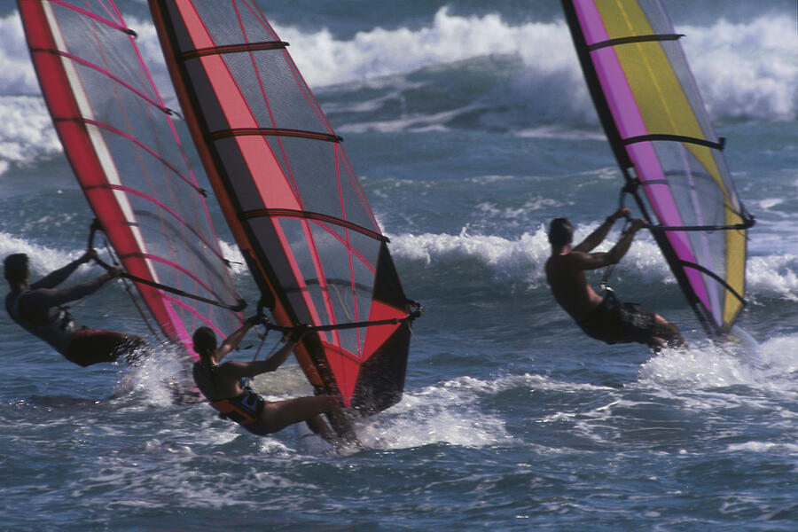 Windsurfers Photograph by Comstock Images