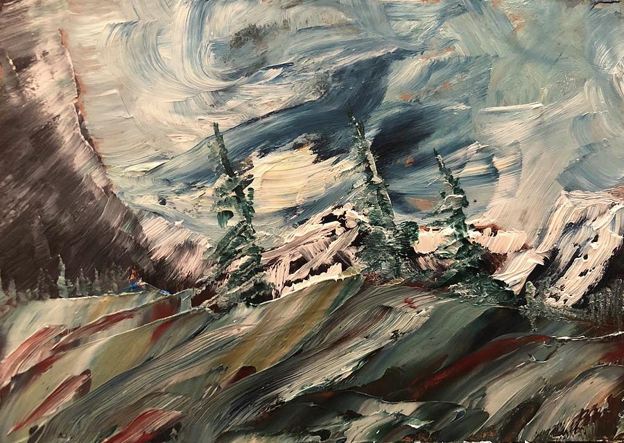 Windswept on the Peak Painting by Desmond Raymond