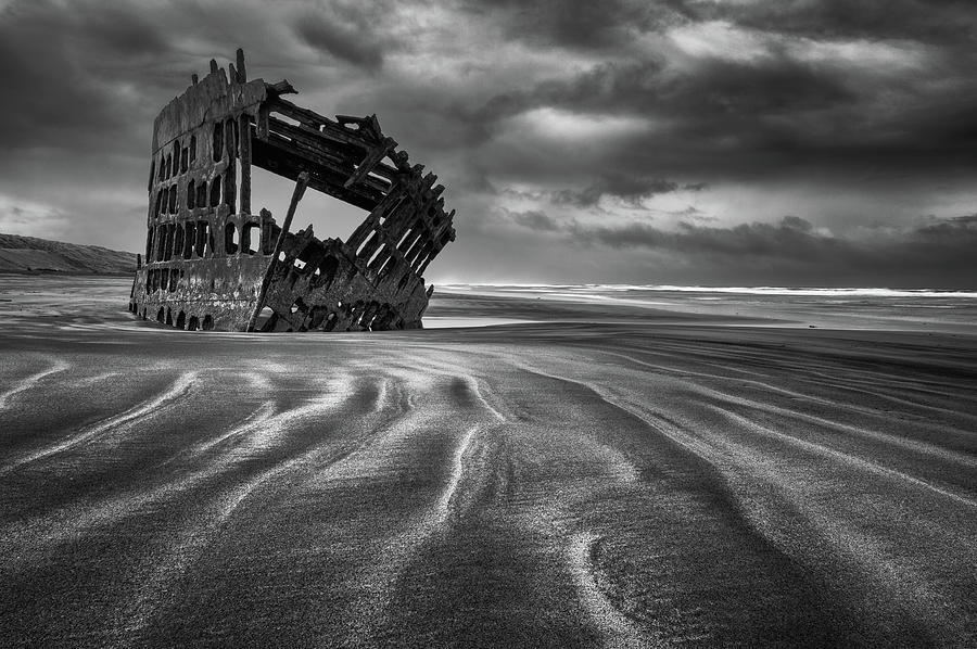 Windswept Shipwreck Photograph