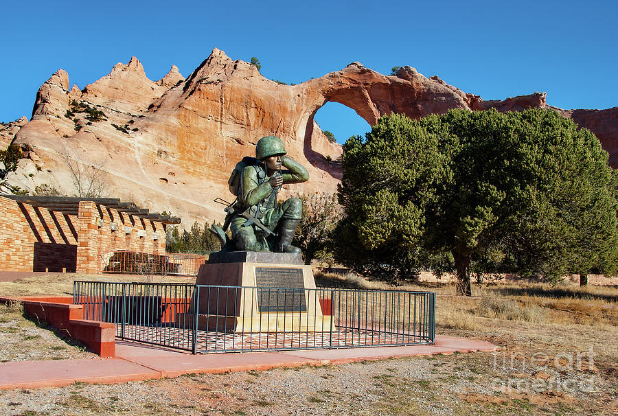 Arizona Photograph - Windtalker Memorial by Mae Wertz Arizona Photograph - Windtalker Memorial by Mae Wertz