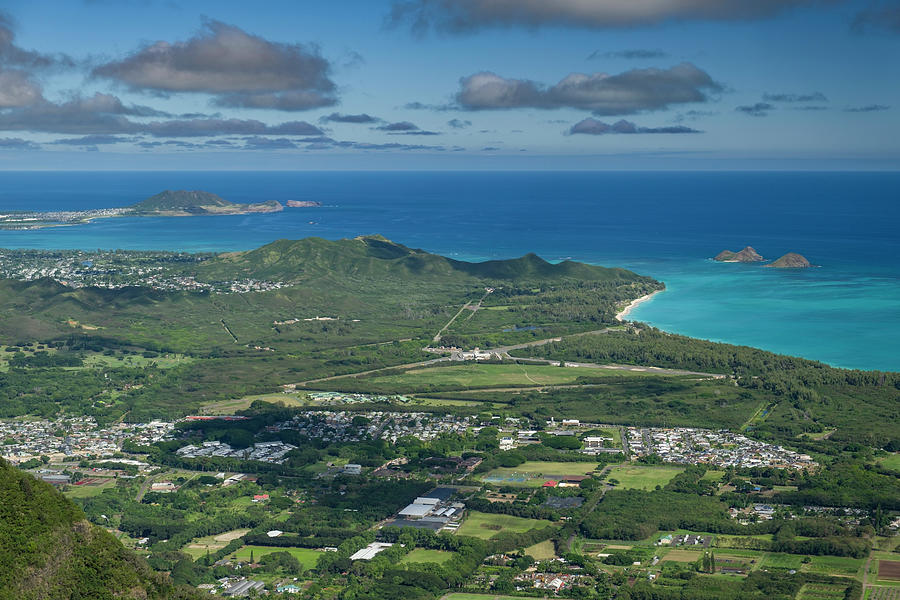 Windward Oahu coastline with Waimanalo Photograph by David L Moore