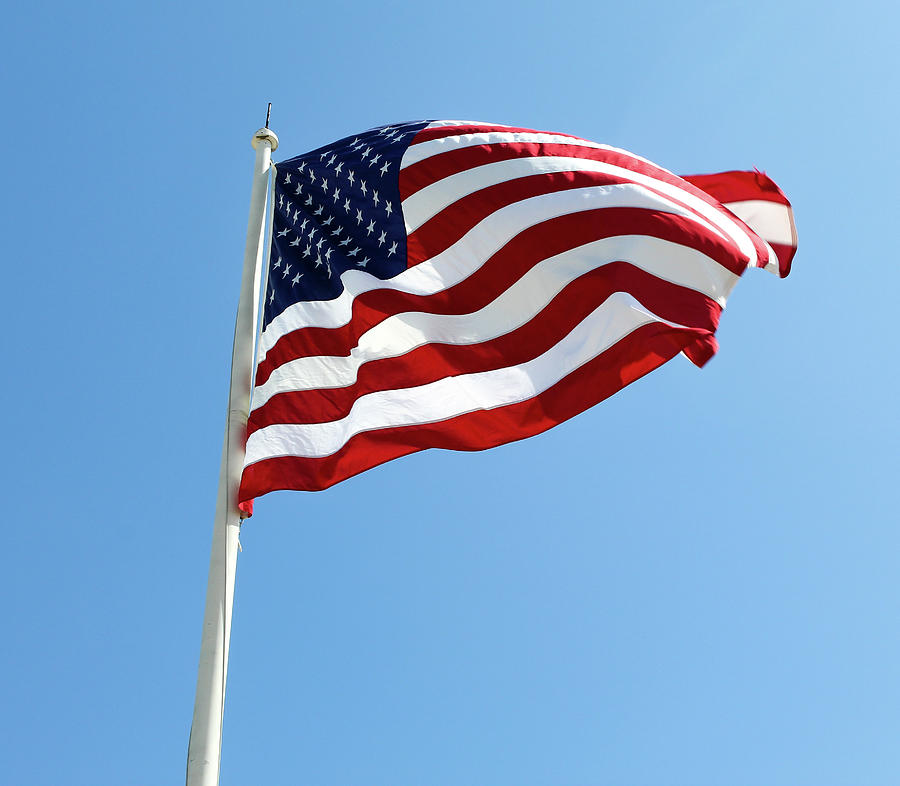 Windy American Flag Photograph by Saydi Wilson | Fine Art America