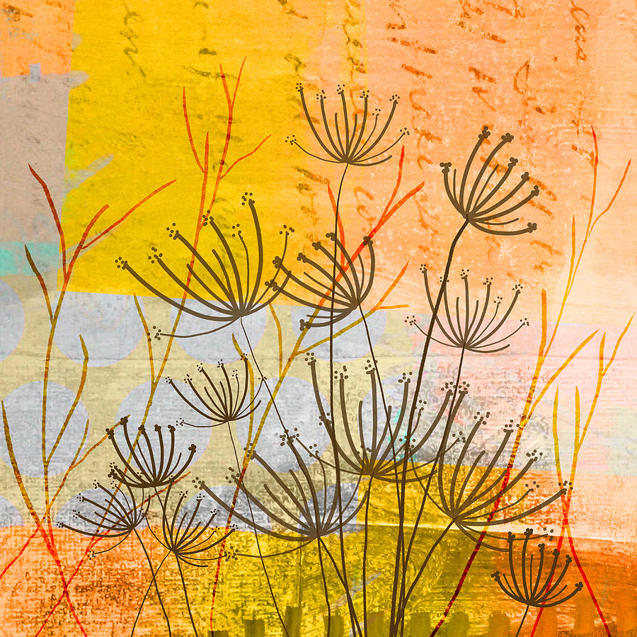 Windy Garden Painting by Nancy Merkle