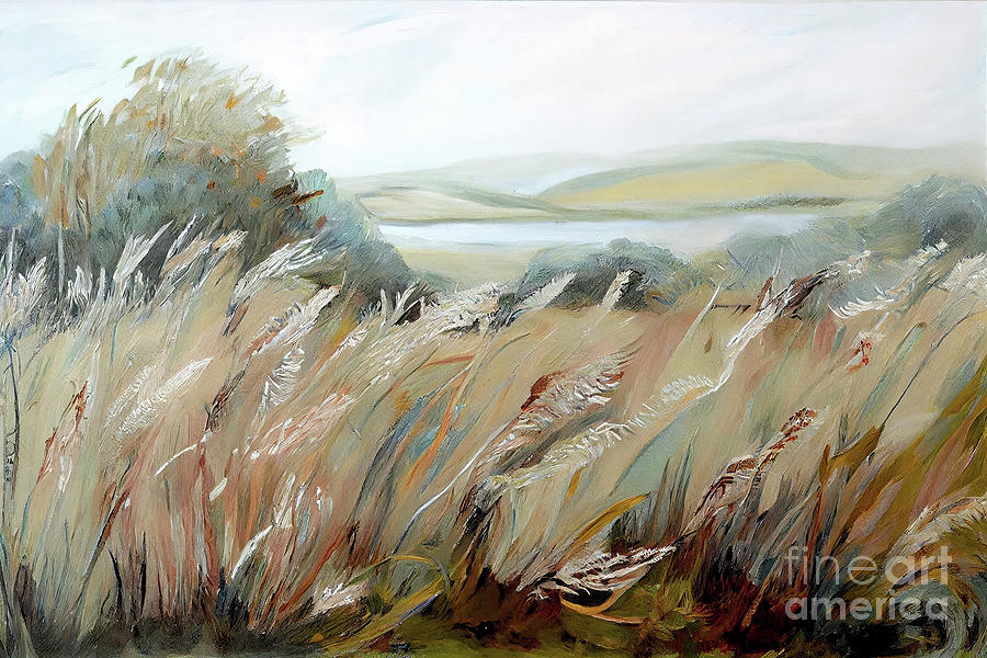 Mountain Painting - Windy Meadow by Mindy Sommers