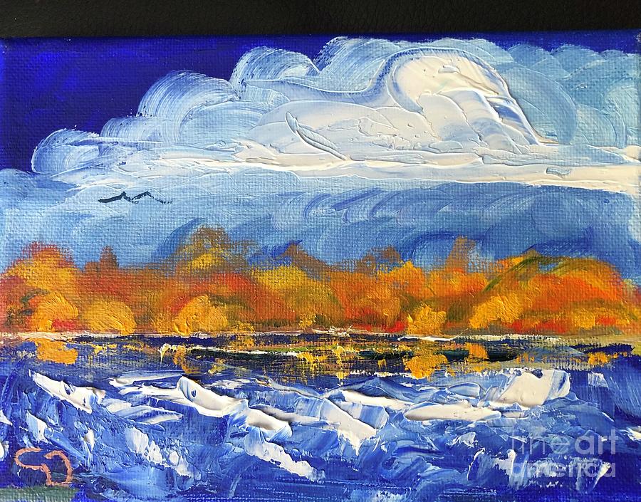 Windy Mountain Lake Painting by Catherine Ludwig Donleycott