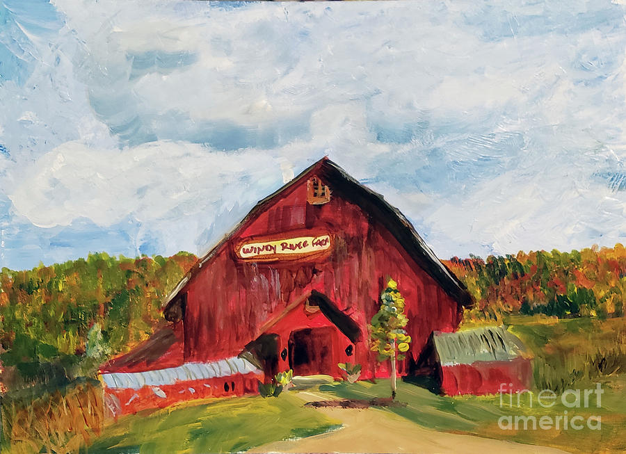 Windy River Farm In Westfield Vt Painting