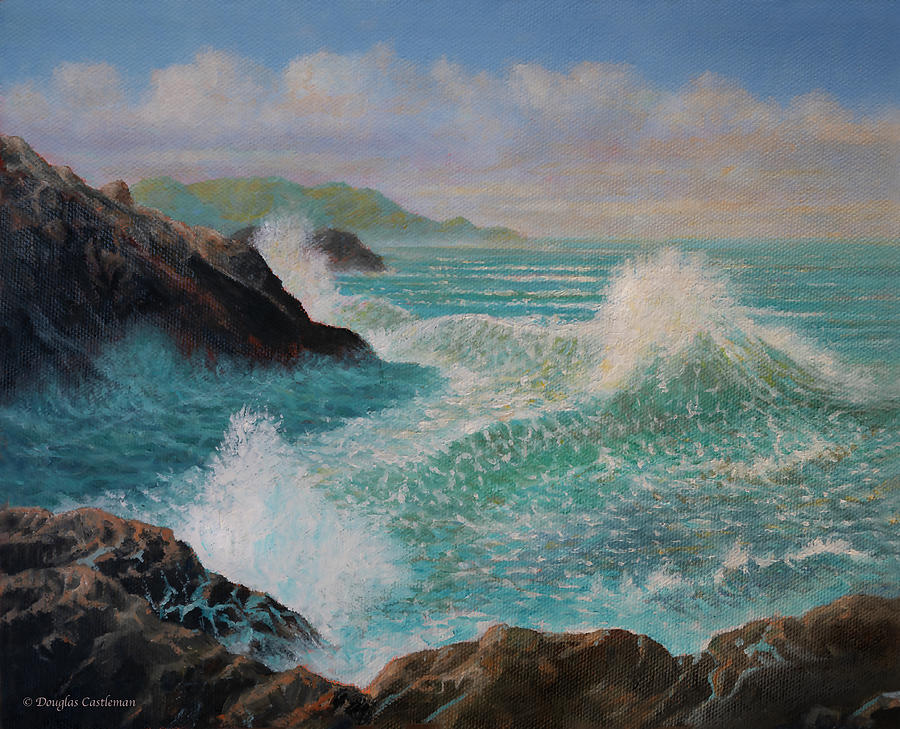 Windy Shore Painting by Douglas Castleman