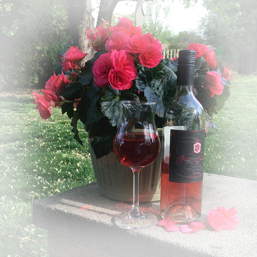 Wine and Begonias Photograph by Luther Fine Art
