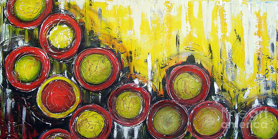 Abstract Painting - Wine and Dine by Susan Clausen