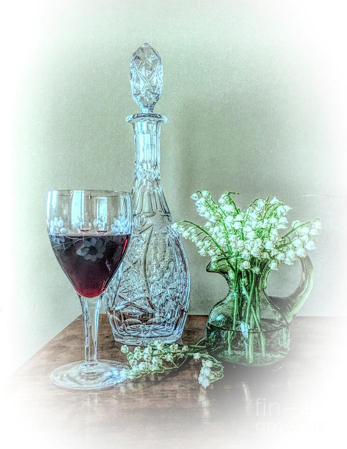 Wine And Flowers Photograph by Luther Fine Art