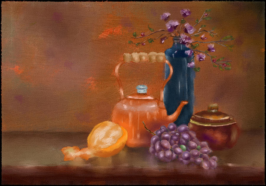 Wine and Fruit Pairing Digital Art by Mary Timman