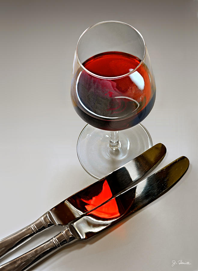 Wine Photograph - Wine and Knives by Joe Bonita