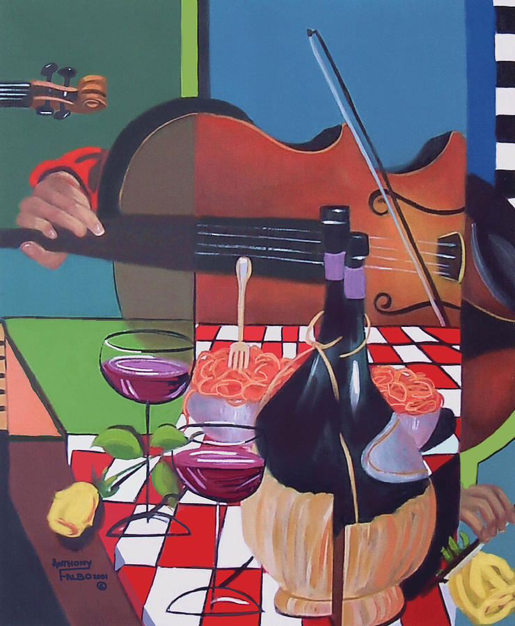 Wine And Roses Painting by Anthony Falbo