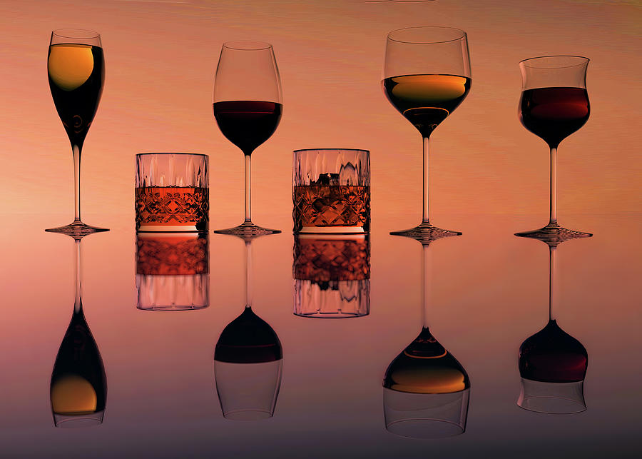 Wine and Whisky Photograph by Bob Orsillo