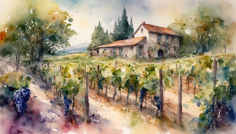 Wine Art Vineyards And Tasting Rooms 6 Digital Art