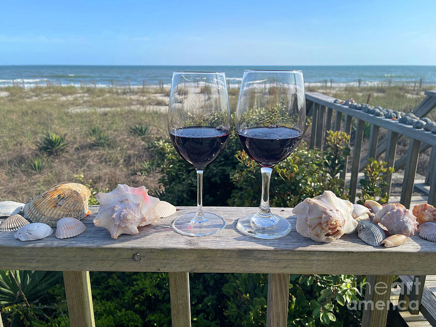 Wine at the Beach  7186 Photograph by Jack Schultz