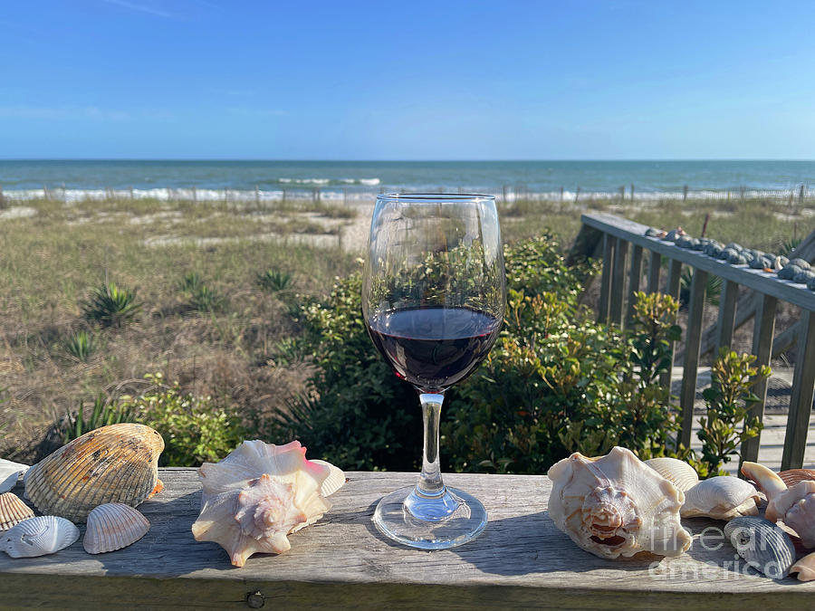 Wine at the Beach  7192 Photograph by Jack Schultz